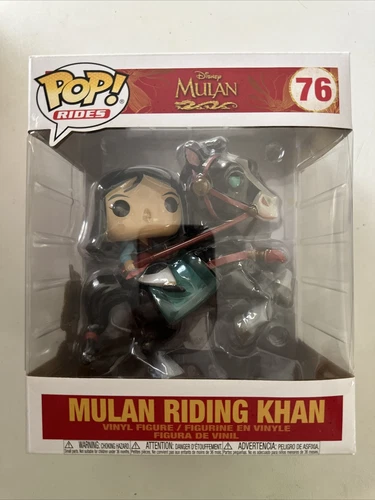 Funko Pop! Rides 6" MULAN Riding KHAN #76 Disney Very Nice!