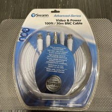 Swann SWADS-30MBNC-GL Video and Power 100-Feet BNC Cable White BNC And DC