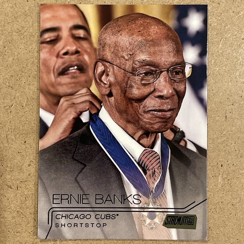 Ernie Banks [Black Foil] #13 2015 Stadium Club card