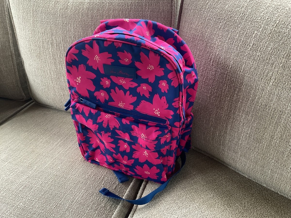 Vera Bradley Floral Backpack Pink/Blue | eBay