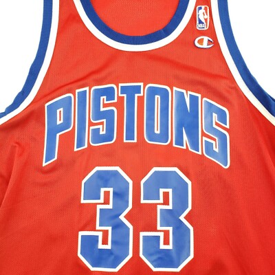 Vintage Champion Grant Hill Detroit Pistons #33 Red Jersey 44