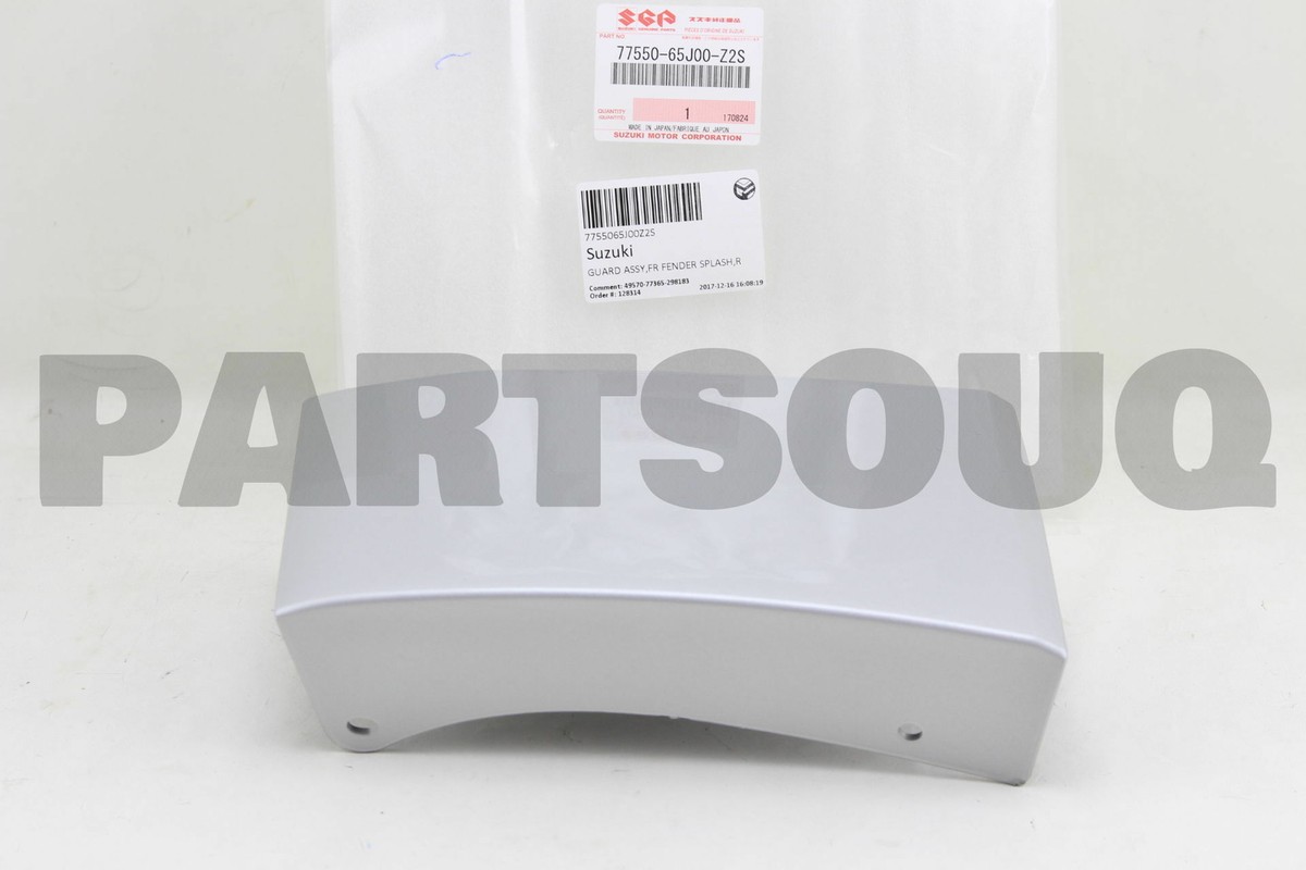 7755065J00Z2S Genuine Suzuki GUARD ASSY,FR FENDER SPLASH,R 77550