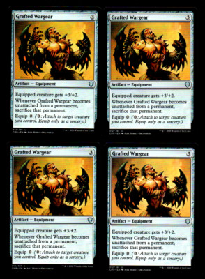 MRM ENGLISH 4x Kriegsgeschirr Transplantation �� - Grafted Wargear MTG Magic CMR