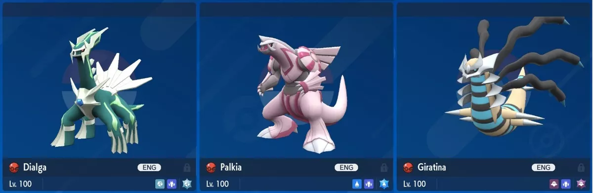 Pokemon Scarlet and Violet Shiny Palkia 6IV-EV Trained