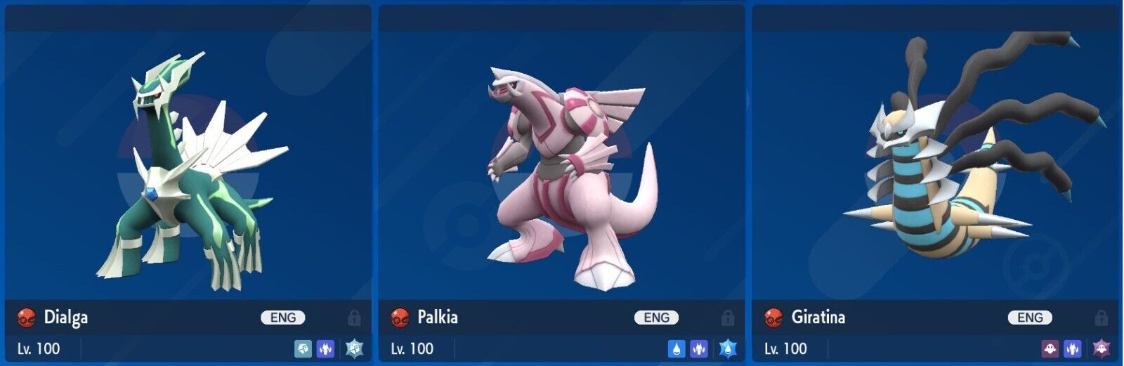 US Shiny Dialga, Palkia & Giratina Event