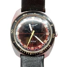 Vintage TIMEX ELECTRIC Mens Quartz Watch 36mm Case with NEW BATTERY WORKS Black
