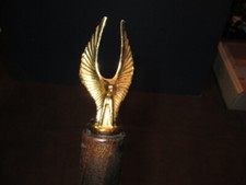 MW.A691: EXOTIC GOLD METAL PHOENIX HANDLEON FOLK ART WALKING STICK CANE