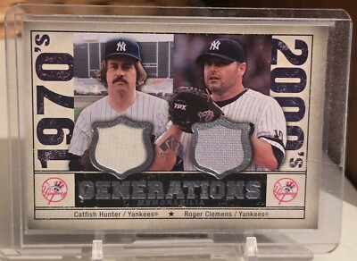 2008 SP Legendary Cuts Generations Dual Memorabilia Catfish Hunter Roger Clemens