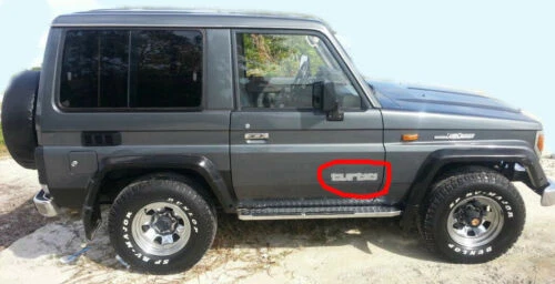TURBO Adesivi TOYOTA Land Cruiser LJ70 Cinesino adesivo stickers sportello - Immagine 2 di 2