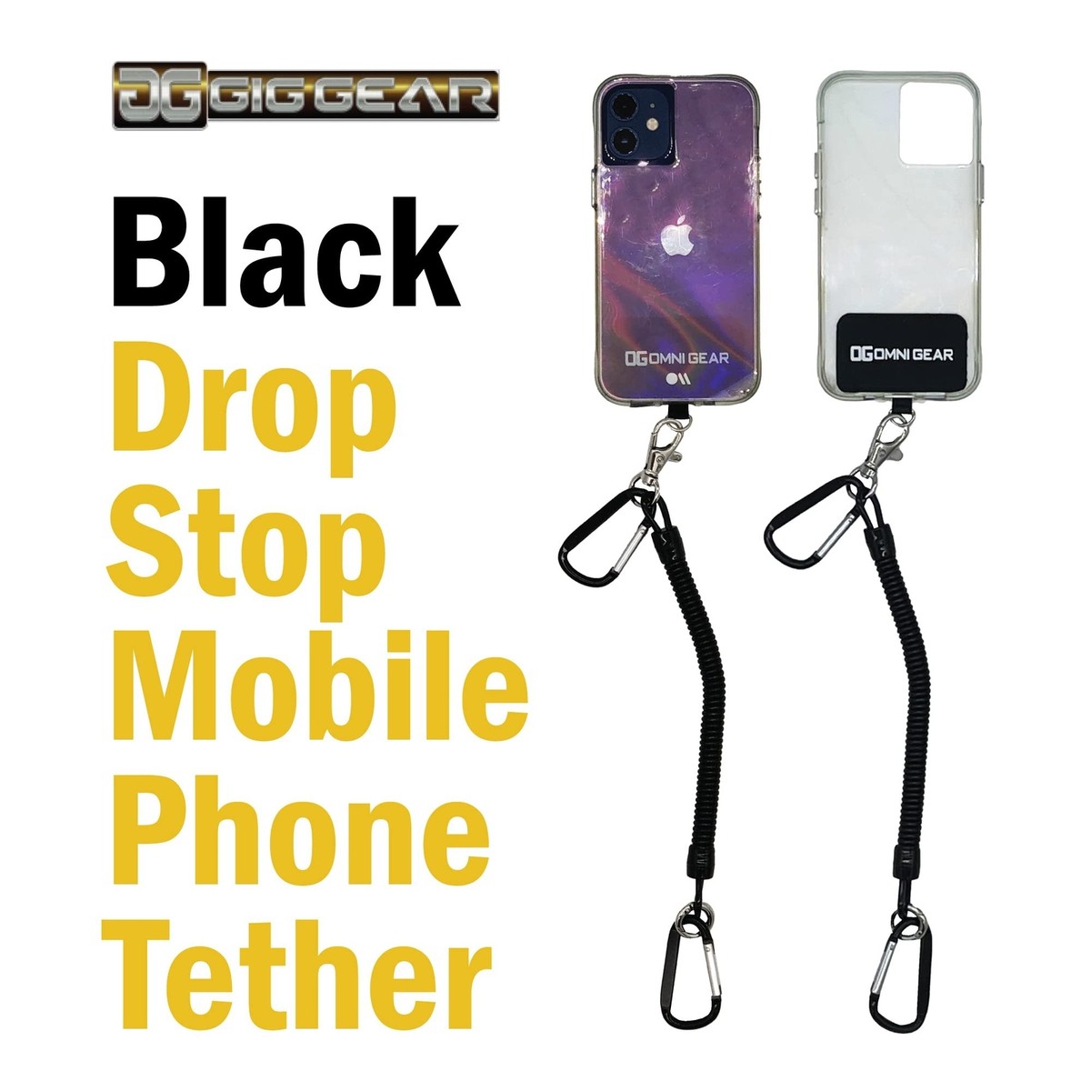 Omnigear OGDS120B Drop Stop Mobile Phone Tether (Black)