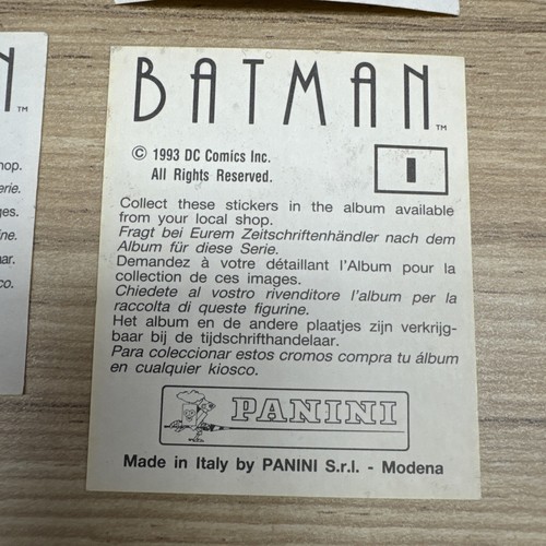 DC 1993 Animated batman paninni 5 stickers - 105, 137, 159, 193. (foil ( i )) - Picture 3 of 10