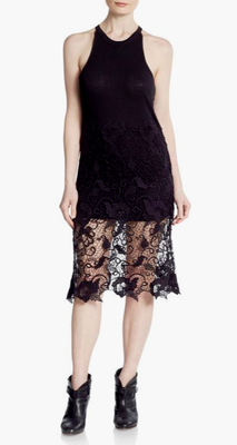 Free People Nora Lace Tank Dress Black XS NWT $128 | eBay