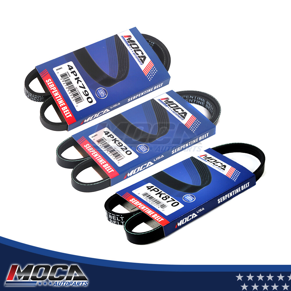 3 PC EPDM Serpentine Drive Belt Set AC PS Alt for 96-01 Acura integra 1.8 4PK790