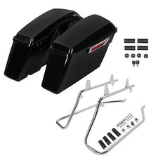 Hard Saddlebags Bag W/ Conversion Brackets For Harley Heritage Softail 1986-2017
