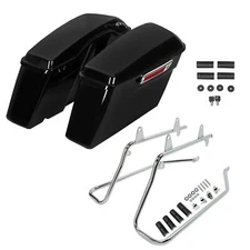 Hard Saddlebags Bag W/ Conversion Brackets For Harley Heritage Softail 1986-2017