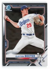 2020 Bowman Draft #BD-30 Clayton Beeter Chrome Los Angeles Dodgers