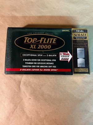 Top Flite XL 2000 Extra Long Golf Balls w Strata 1 18 Golf Balls New In Open Box