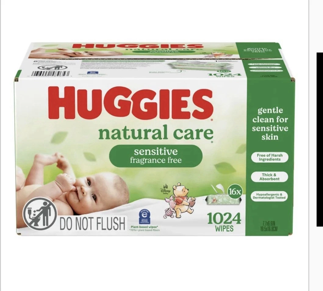 Huggies Natural Care Sensitive Baby Wipes, Fragrance Free, 16 Pk , 1024 Wipes
Opens in a new window