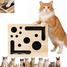 Cat Nail File Scratch Enrichment Box, Cat Scratch Puzzle Enrichment Box with ...