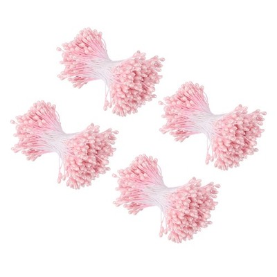 3mm Double Head Flower Stamen 960 Pcs Bright Floral Stamens, Light Pink