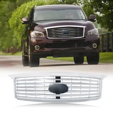 Chrome Front Bumper Upper Grill Grille for 2011-2013 infiniti QX56 623101LAOA