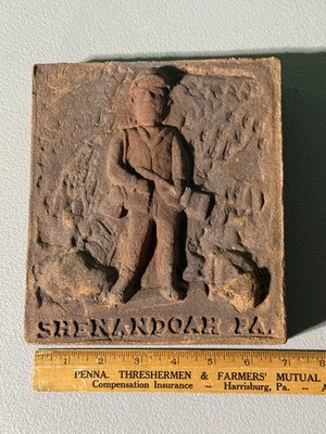 Vintage ~ Shenandoah PA ~ Decorative Brick ~ Coal Miner ~ Anthracite ~ RARE