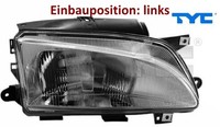 TYC 20-0466-05-2 Hauptscheinwerfer Links Scheinwerfer Frontscheinwerfer