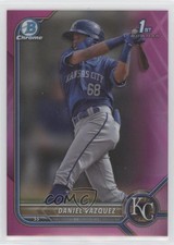 2022 Bowman Chrome Prospects Fuchsia Pink Vapor Refractor Daniel Vazquez 0c6