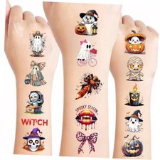 Glow in The Dark Halloween Temporary Tattoos   108 PCS Individually Wrapped