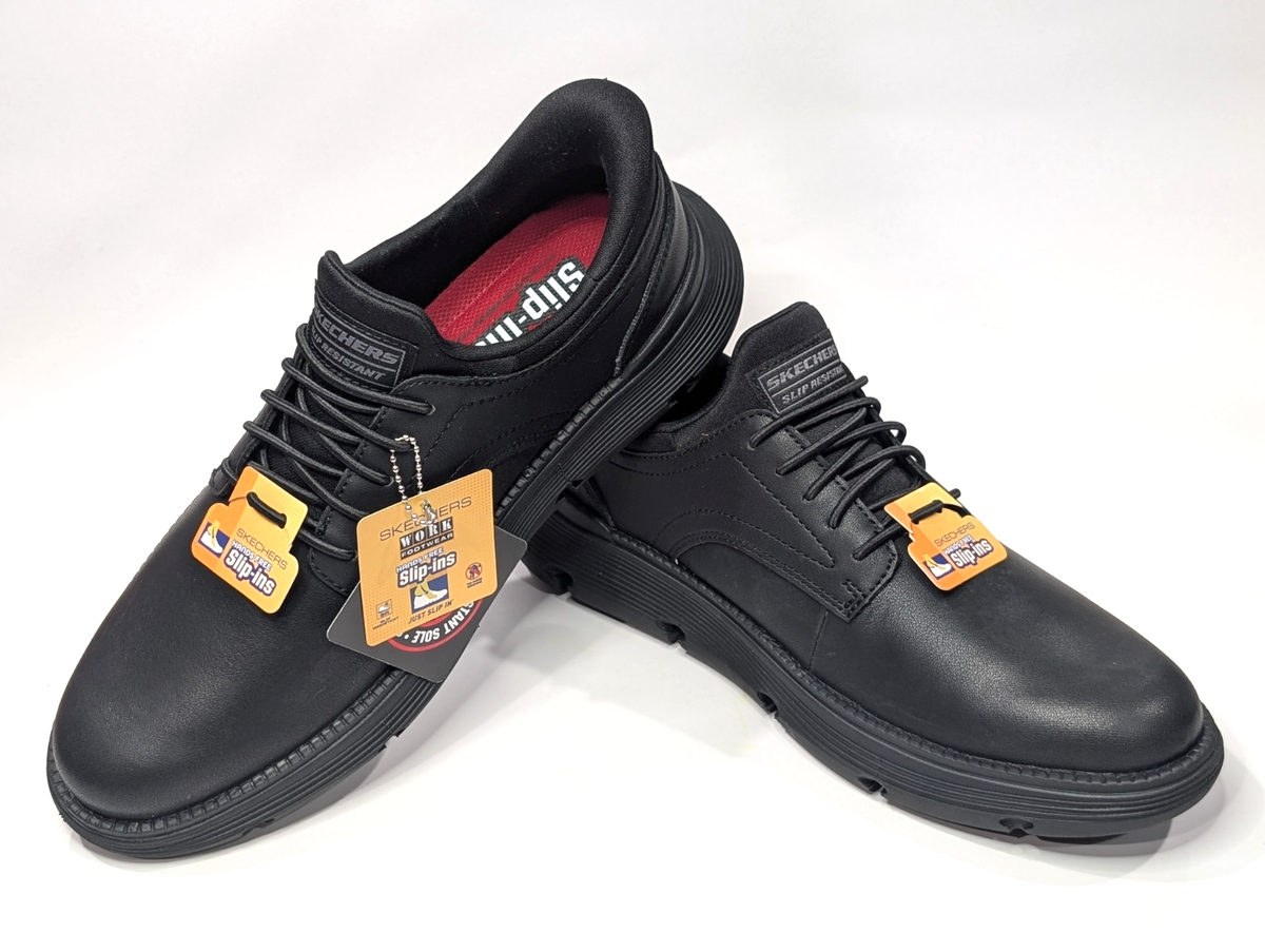 Skechers Hands Free Slip-Ins Garza SR Black Men's Shoes - Size 9