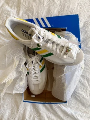 RARE!!! US: 11.5 adidas Originals Men's BRASIL SAMBA SNEAKERS White 1 AVL - Image 1 of 4