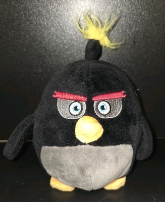 ANGRY BIRDS Black Bomb Bird Plush Stuffed Toy 2019 Rovio Official RUSS