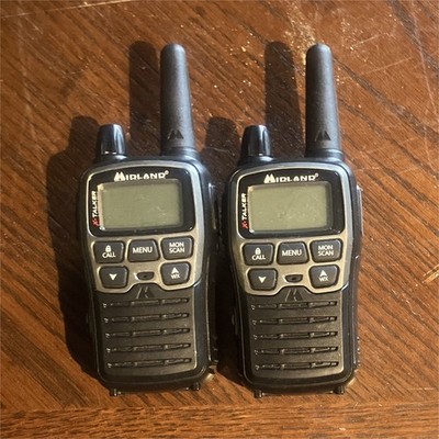 Midland X-TALKER Two Way Radio Walkie Talkies Pair, NOAA Weather, Black
