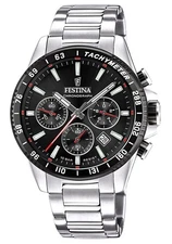 Festina Timeless Chronograph Black Dial Quartz 100M Men's Watch F20560-6