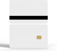 100 Pack SLE4442 Chip Cards w/HiCo 2 Track Mag Stripe 5/16inch 8.4mm 