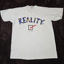 Vintage Lee "Reality Check" Graphic T-Shirt Men's Size Large Made in USA