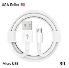 Micro USB Charger Cable Data Sync Charging Cord for Samsung Android Phone 3ft