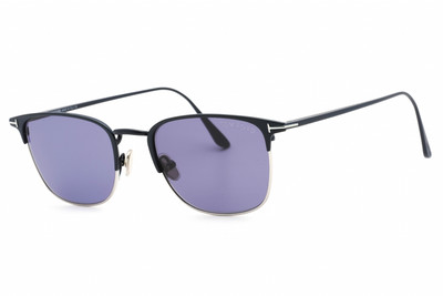 TOM FORD LIV FT0851 91V Sunglasses Matte Blue Frame Blue Lenses 52mm