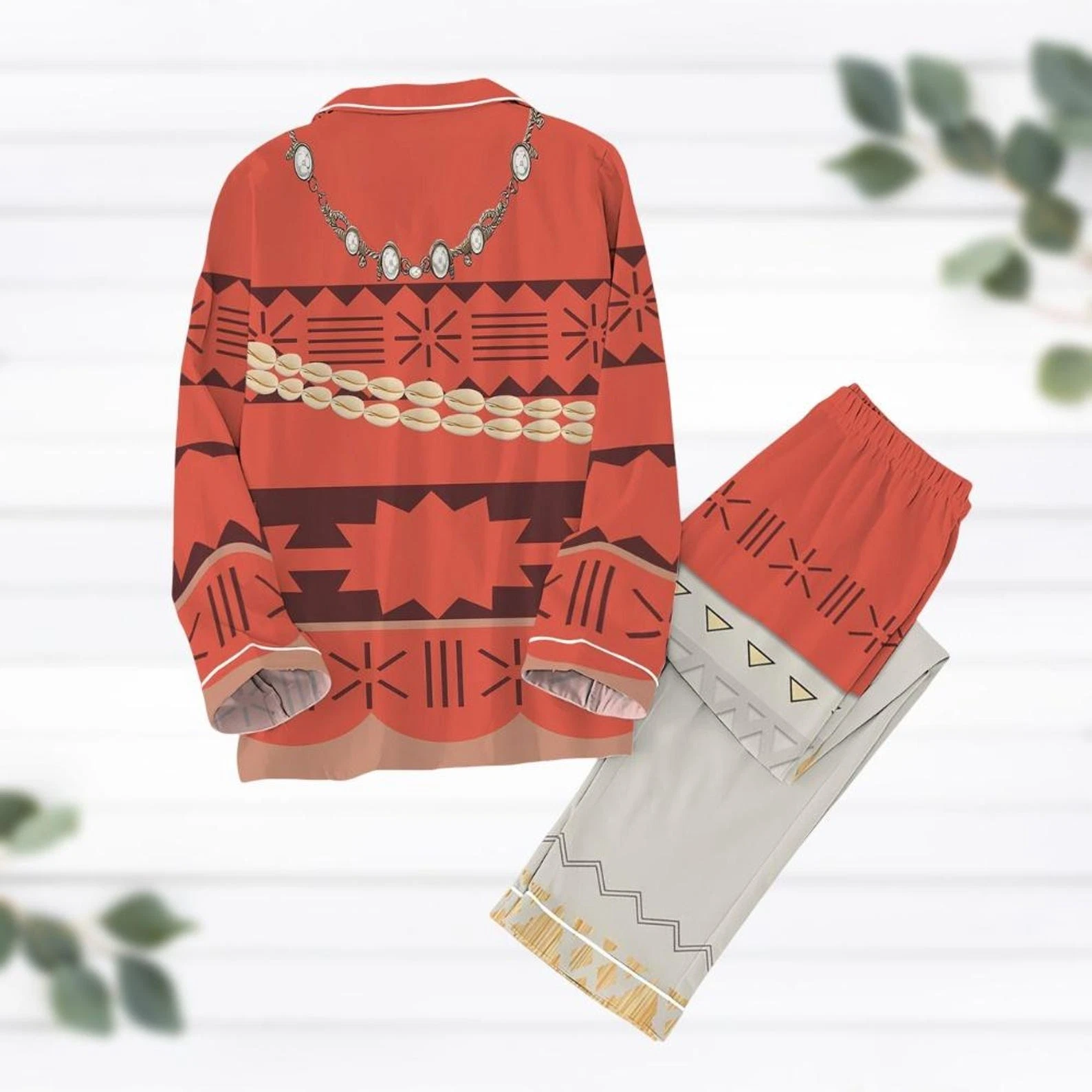 Moana Cosplay Costume Moana Cartoon Christmas Gift For Her Pajamas Set