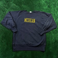 Vintage 90s Champion Reverse Weave Michigan Sweatshirt Men  s XL Crewneck Navy