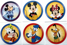 Disney World Stickers Lot of 6 Assorted WDW Characters - Free Shipping 2" - New