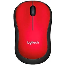Logitech M185 Wireless Optical Mouse 2.4 GHz Red 910-003635 Mini Very Good