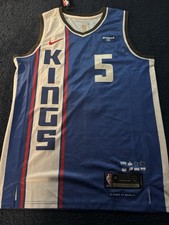 Sacramento Kings DeAaron Fox 5 Royal Blue Jersey Mens Large Size 48