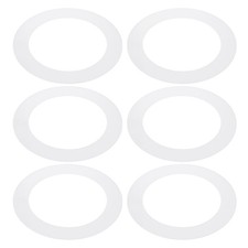 6Pcs 4.5" ID 6.3" OD Plastic Trim Ring Translucent Matte White Goof Rings