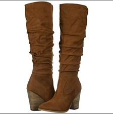 MSRP $99 Brand New! Womens Carlos by Carlos Santana Peyton Tall Ruched Boot 5.5M