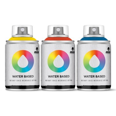 MTN Montana Colors Sprühfarbe auf Wasserbasis Werkstattpaket - 100ml - 3 Dosen - matt
