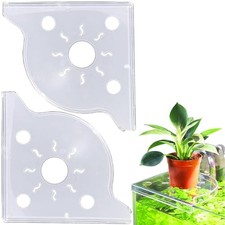 2Pack Clear Aquarium Plant Holder Top Haning Aquarium Corner Shelf Fish Tank