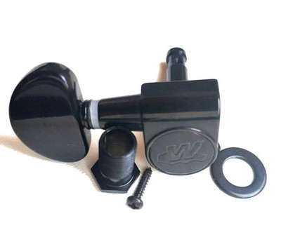 1 Black Wilkinson Right Side machine head with flat sided big button