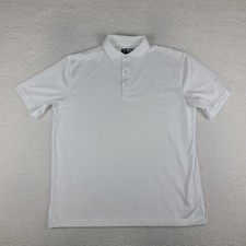 Callaway Polo Shirt Mens Large White Opti Dri Performance Short Sleeve