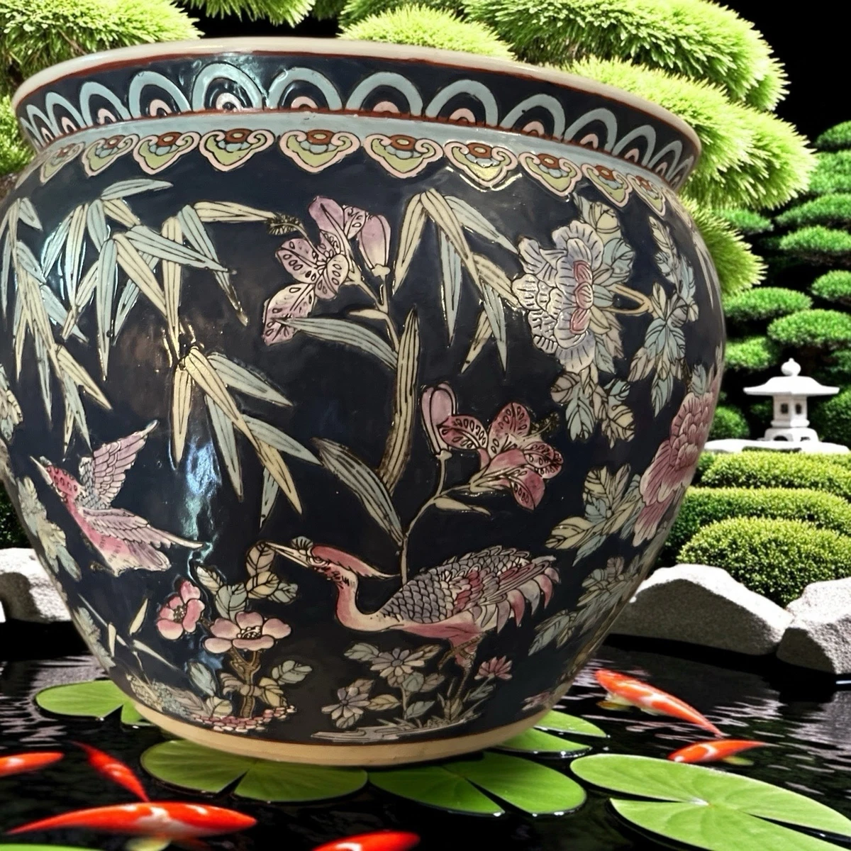 中国花盆古董陶瓷花盆| eBay